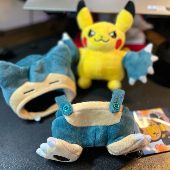 Pokemon Pikachu in Blue Snorlax Costume Plush - Picture 3 of 3